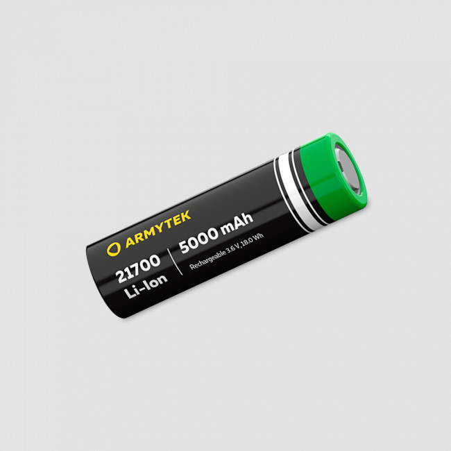 Аккумулятор незащищенный 21700 Li-Ion 5000 mAh, ARMYTEK, Канада