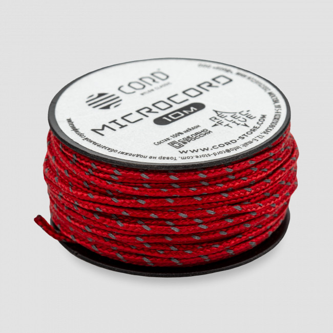 Микрокорд светоотражающий red, 10м, серия Cord Micro, CORD, Россия