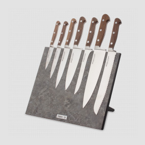 Набор кухонных ножей, 7 штук, на магнитной подставке ComposeEat, серия Classic Walnut, BERGER CUTLERY, Германия, Наборы кухонных ножей