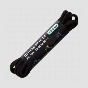 Шнурки из паракорда, 100 см, черный, CORD, Россия, Шнурки CORD
