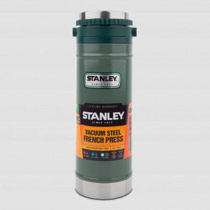 Термокружка с кофе - прессом Classic, объем: 0,47 л, размер: 23,5 x 9 см, цвет: зеленый, STANLEY, США, Classic
