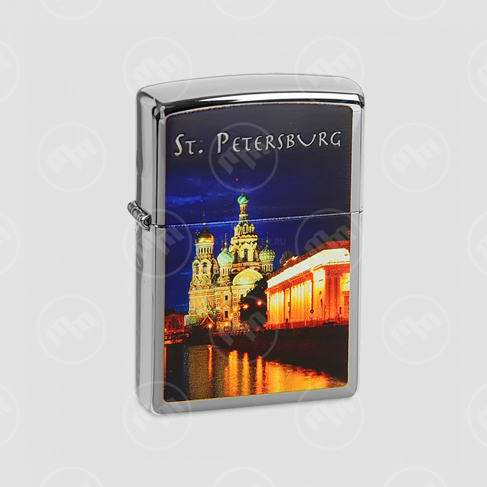 Зажигалка Храм Спаса-на-Крови High Polish Chrome, ZIPPO, США