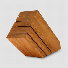 Подставка для 4-х ножей KS008UON, дерево дуб, WOODINHOME, Россия, Подставки для ножей