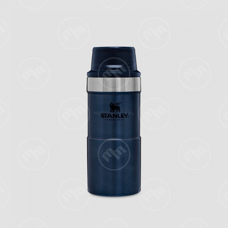 Термокружка Classic Trigger Action One Hand 2.0, объем: 350 мл, цвет: синий, STANLEY, США
