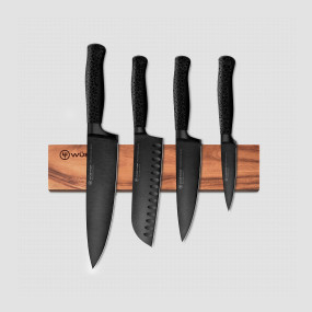 Набор из 4-х кухонных ножей на магнитном держателе из дерева акации, серия Performer, WUESTHOF, Золинген, Германия, Набор ножей 5 предметов