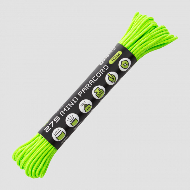 Паракорд 275 neon green, 10 м, серия Cord 275, CORD, Россия