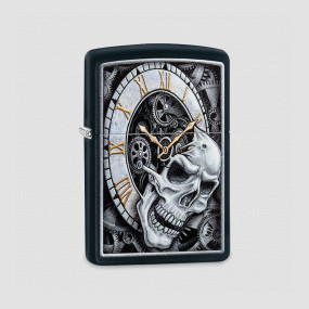 Зажигалка Skull Clock Design Black Matte, ZIPPO, США, ZIPPO (США)