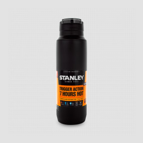 Термокружка с карабином Mountain, объем: 0,47 л, цвет: черный, STANLEY, США, Термокружки STANLEY