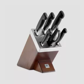 Набор из 5-ти ножей и ножниц в подставке с заточкой, серия TWIN Four Star, ZWILLING J.A. HENCKELS, Германия, ZWILLING J.A. HENCKELS (ГЕРМАНИЯ)