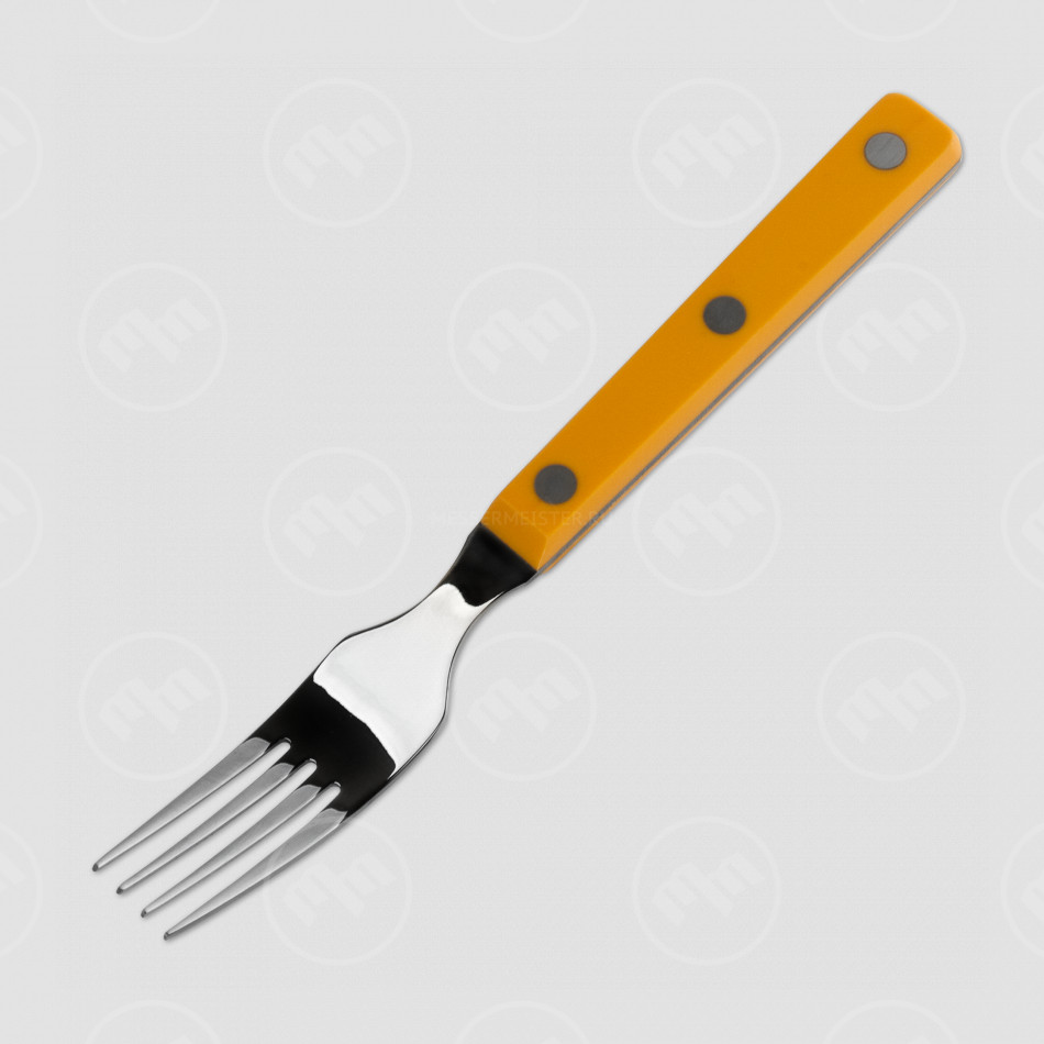 Вилка для стейка 19,5 см, рукоять желтая, серия Mesa, ARCOS, Испания