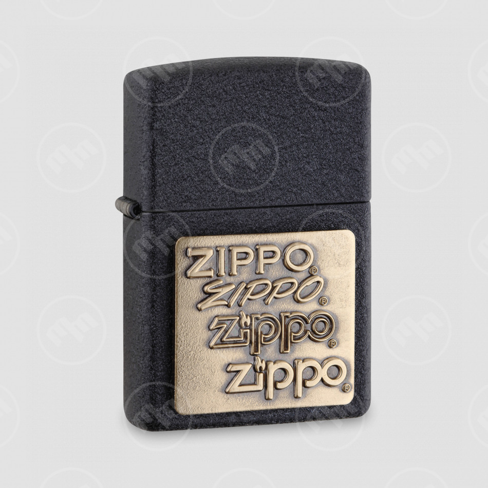 Зажигалка Black Crackle Gold Zippo Logo, ZIPPO, США