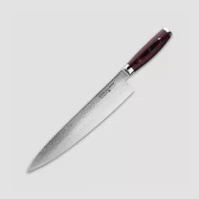 Профессиональный поварской кухонный нож 25 см, Gyuto, дамасская сталь, серия GOU 161, YAXELL, Япония, YAXELL SUPER GOU