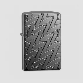 Зажигалка Armor Geometric Weave Design High Polish Black Ice, ZIPPO, США, Зажигалки ZIPPO