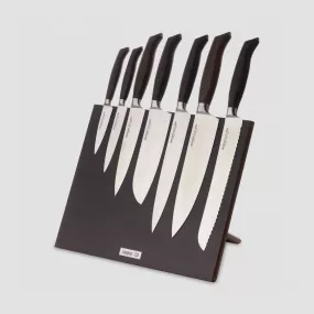 Набор кухонных ножей, 7 штук, на магнитной подставке ComposeEat, серия Ergo Line Smoked Oak, BERGER CUTLERY, Германия, Ergo Smoked oak BERGER CUTLERY