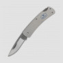 Нож складной Alumni, Stonewashed 420HC Steel, Gray Anodized Aluminum Handle, BUCK, США