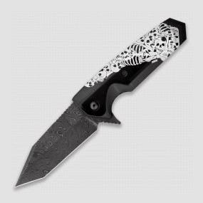 Нож складной Elishewitz EX-02, 9,5 см, HOGUE, США, Складные ножи из дамасской стали