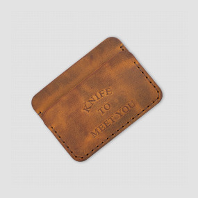 Кардхолдер с двумя отделениями, цвет желто-коричневый, KNIFE TO MEET YOU, Россия, KNIFE TO MEET YOU (Россия)