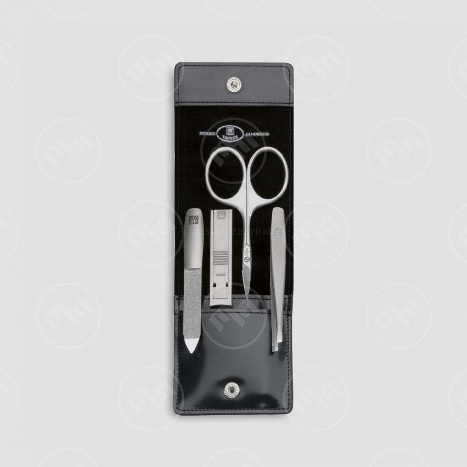 Набор маникюрный в кожаном футляре, цвет черный, 4 предмета, Twinox, ZWILLING J.A. HENCKELS, Германия