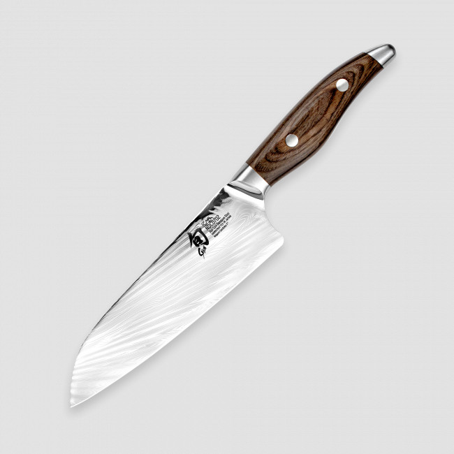 Нож кухонный, Сантоку, 18.0 см, 72 слоя, серия Shun Nagare, KAI, Япония