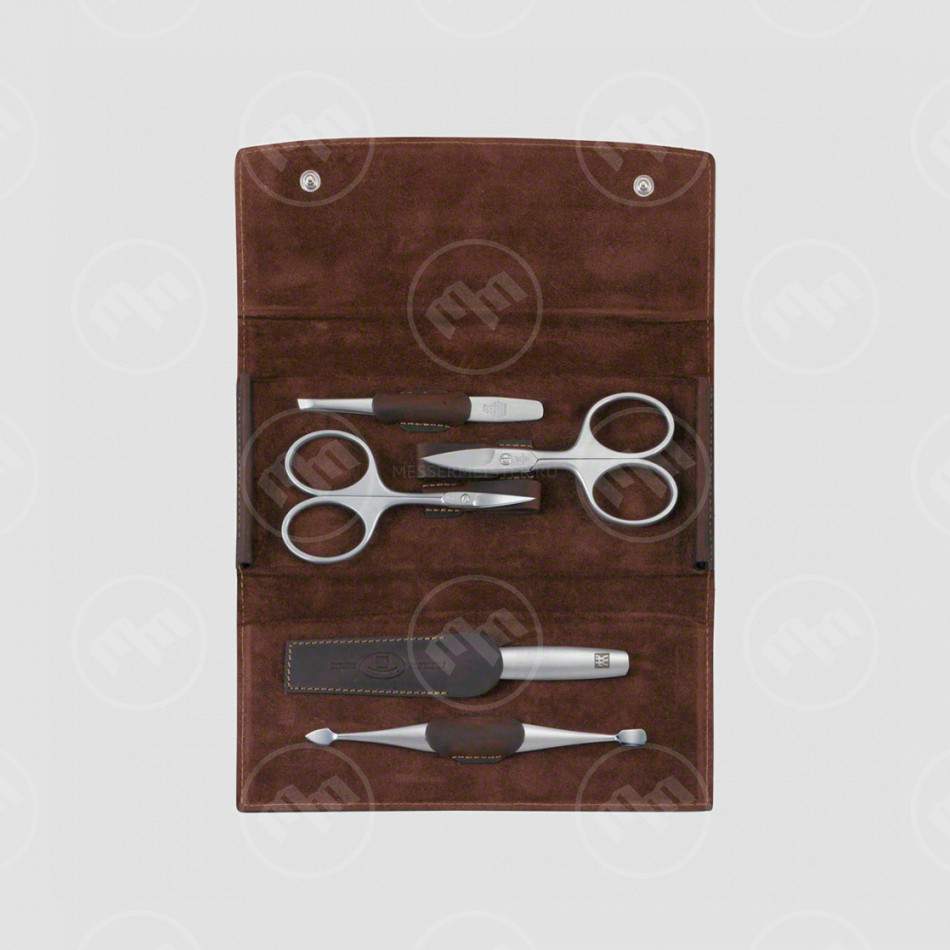 Набор маникюрный в кожаном футляре, цвет коричневый, 5 предметов, Twinox, ZWILLING J.A. HENCKELS, Германия