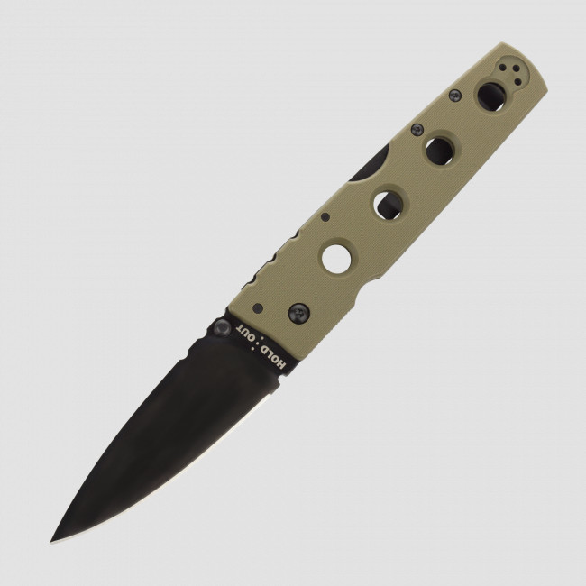 Нож складной Hold Out II, DLC-Coating Carpenters CTS XHP Alloy, OD Green G-10 Handles, COLD STEEL, США