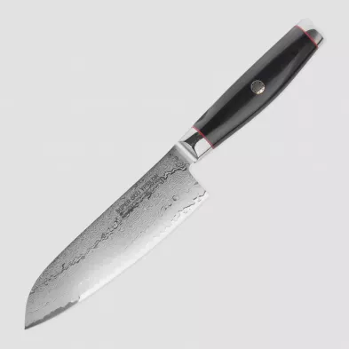 Нож кухонный Сантоку 16,5 см, Santoku, дамасская сталь, серия Ypsilon (193 слоя), YAXELL, Япония, 