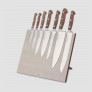 Набор кухонных ножей, 7 штук, на магнитной подставке ComposeEat, серия Classic Walnut, BERGER CUTLERY, Германия