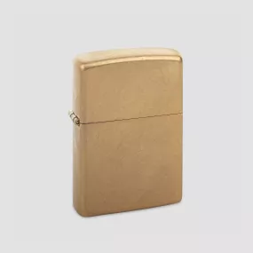 Зажигалка ZIPPO Classic с покрытием Tumbled Brass, латунь/сталь, золотистая, матовая, ZIPPO, США, Зажигалки ZIPPO