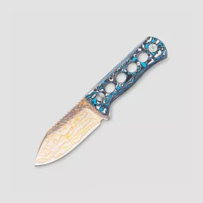 Нож шейный с фиксированным клинком Canary, 6,3 см, QSP KNIFE, Китай, Ножи дамасские