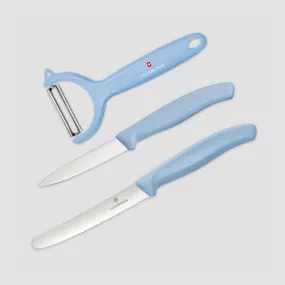 Набор из овощечистки и 2-х кухонных ножей Swiss Classic Trend Colors, VICTORINOX, Швейцария, Ножи для овощей Victorinox