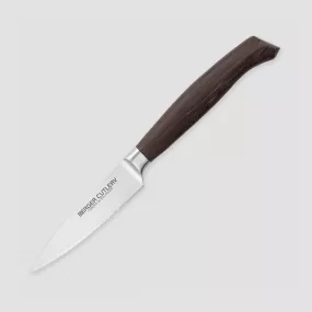 Нож для чистки и нарезки, 9 см, серия Ergo Line Smoked Oak, BERGER CUTLERY, Германия, Ergo Smoked oak BERGER CUTLERY