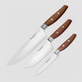 Набор из 3-х кухонных ножей поварская тройка, серия Epicure, WUESTHOF, Золинген, Германия, WUESTHOF Epicure