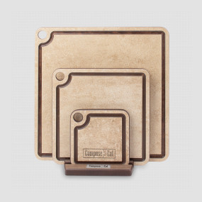 Набор сервировочных досок, 3 штуки, на подставке, порфир кремовый, в подарочной упаковке, композитный материал, серия ProFashion, ComposeEat, Россия, COMPOSE EAT (Россия)