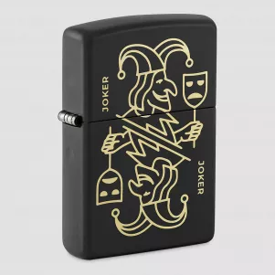 Зажигалка бензиновая Masked Joker Design Black Matte, ZIPPO, США, Зажигалки ZIPPO