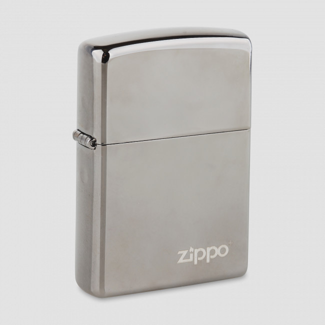 Зажигалка ZIPPO Classic с покрытием Black Ice, латунь/сталь, чёрная, глянцевая, ZIPPO, США