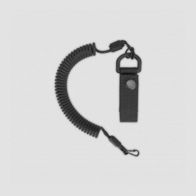 Тренчик страховочный из паракорда с креплением на ремень и карабином black, CORD, Россия, Аксессуары CORD