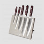 Набор кухонных ножей, 5 штук, на магнитной подставке ComposeEat (белая), серия GOU 161, YAXELL, Япония