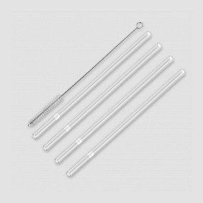 Набор из 4-х трубочек и щетки, 23 см, стекло, ZWILLING J.A. HENCKELS, Германия, Аксессуары барные