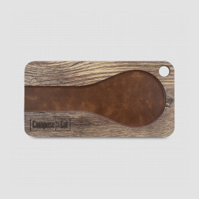 Подставка кухонная под ложку, 20х10см, дуб мореный, композитный материал, серия ProFashion, ComposeEat, Россия, Аксессуары кухонные