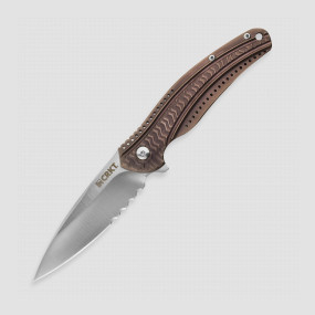 Нож складной Ripple Combo Edge Bronze, 8 см, CRKT, США, 
