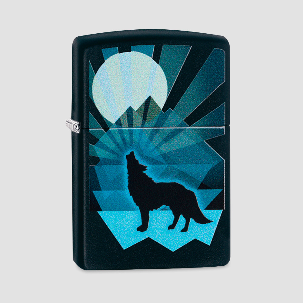 Зажигалка Wolf and Moon Design Black Matte, ZIPPO, США