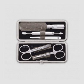 Набор маникюрный в кожаном футляре, цвет серо-бежевый, 5 предметов, Classic Inox, ZWILLING J.A. HENCKELS, Германия, Маникюрные наборы 5 предметов