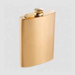 Фляга, 240 мл, сталь, золотистый, S. QUIRE, Италия, S.QUIRE (Италия)