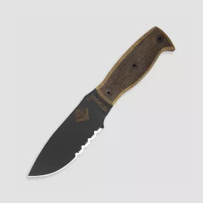 Нож с фиксированным клинком Afghan Black Micarta, 12,7 см, ONTARIO, США, Фиксированные ножи ONTARIO