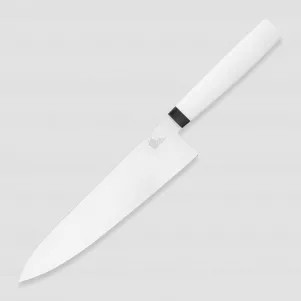 Нож поварской кухонный шеф CH210, 21,5 см, сталь Elmax, White, OWL KNIFE, Россия, 