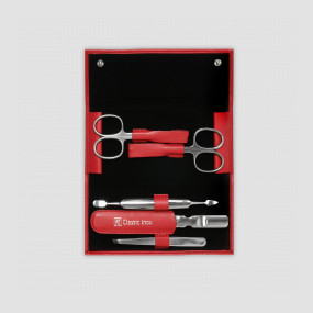 Набор маникюрный в кожаном футляре, цвет красный, 5 предметов, Inox, ZWILLING J.A. HENCKELS, Германия, Маникюрные наборы ZWILLING