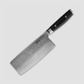 Нож кухонный для резки овощей Chinese chef's 18 см, Chinese Cleaver, дамасская сталь, серия Ran, YAXELL, Япония, Кухонные ножи YAXELL