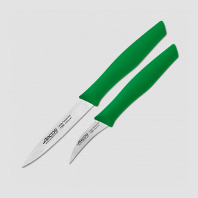 Набор ножей (2 шт.) для чистки и нарезки овощей, рукоять зеленая, серия Nova, ARCOS, Испания, ARCOS NOVA