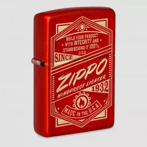 Зажигалка бензиновая It Works Design Metallic Red, ZIPPO, США, Зажигалки ZIPPO