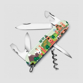 Нож швейцарский многофункциональный складной Spartan Из России с любовью, 12 функций, 7 см, VICTORINOX, Швейцария, 